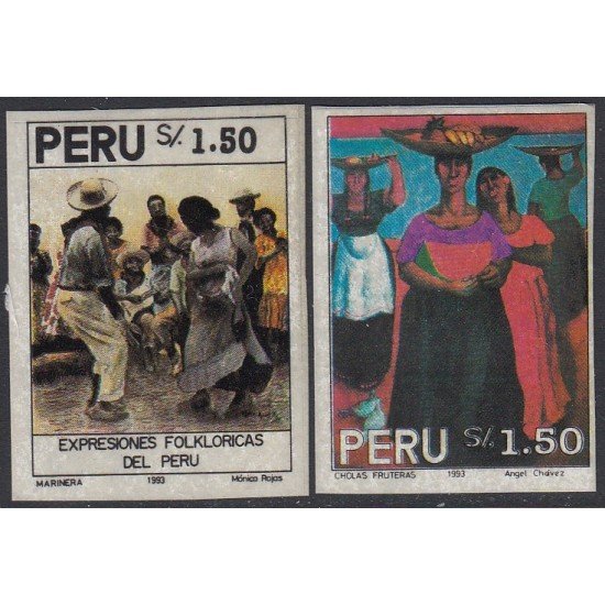Perú 987/88 1993 Expresiones Folklóricas del Perú MNH Perú 987/88 1993 Expresiones Folklóricas del Perú MNH