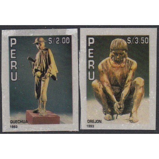 Perú 1001/02 1993 Grupos étnicos Quechua y Orejón MNH