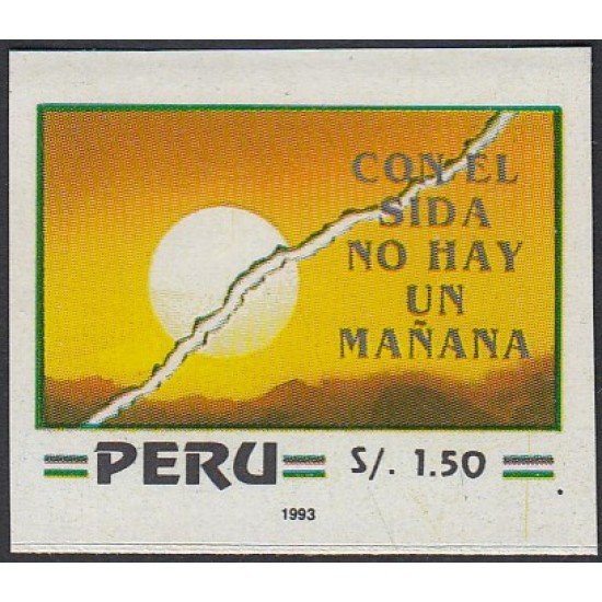 Perú 1009 1993 Jornada Mundial de lucha contra el SIDA Sin dentar Perú 1009 1993 Jornada Mundial de lucha contra el SIDA Sin dentar