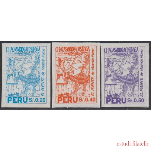 Perú 1011/13 1994 El Puente de Huamán Poma MNH