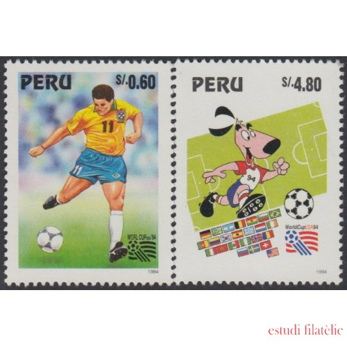 Perú 1026/27 1995 Copa del Mundo de Fútbol football MNH