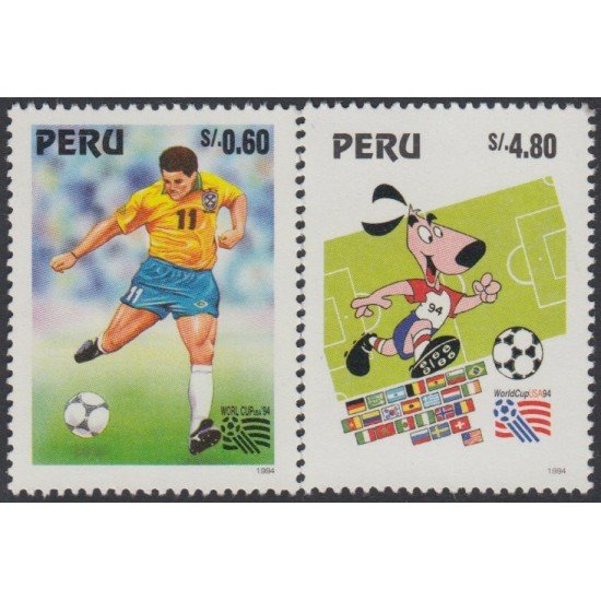 Perú 1026/27 1995 Copa del Mundo de Fútbol football MNH Perú 1026/27 1995 Copa del Mundo de Fútbol football MNH