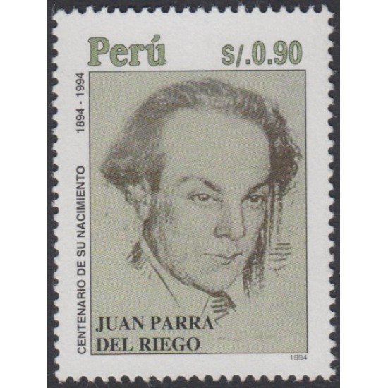 Perú 1029 1995 Centenario del Nacimiento de Juan Parra del Riego MNH Perú 1029 1995 Centenario del Nacimiento de Juan Parra del Riego MNH