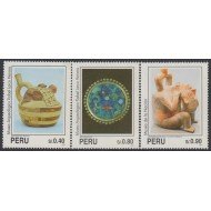Perú 1032/34 1995 25 Museo Arqueológico Rafael Larco Herrera MNH