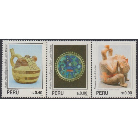 Perú 1032/34 1995 25 Museo Arqueológico Rafael Larco Herrera MNH Perú 1032/34 1995 25 Museo Arqueológico Rafael Larco Herrera MNH