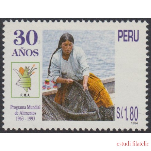 Perú 1043 1995 30 Aniversario del programa mundial de alimentación MNH