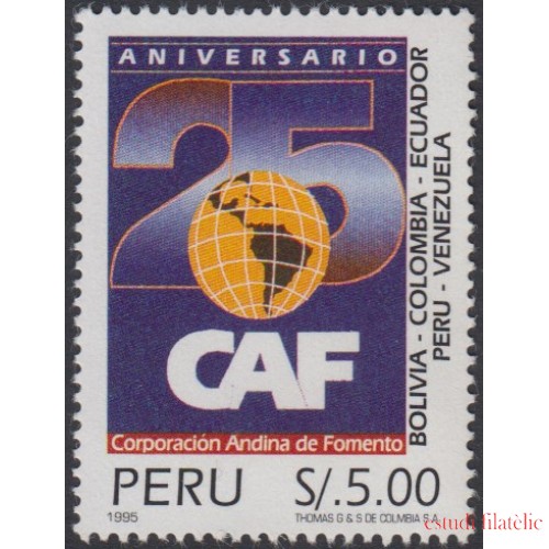 Perú 1049 1995 25 de la Corporación Andina de Fomento Aniversario MNH