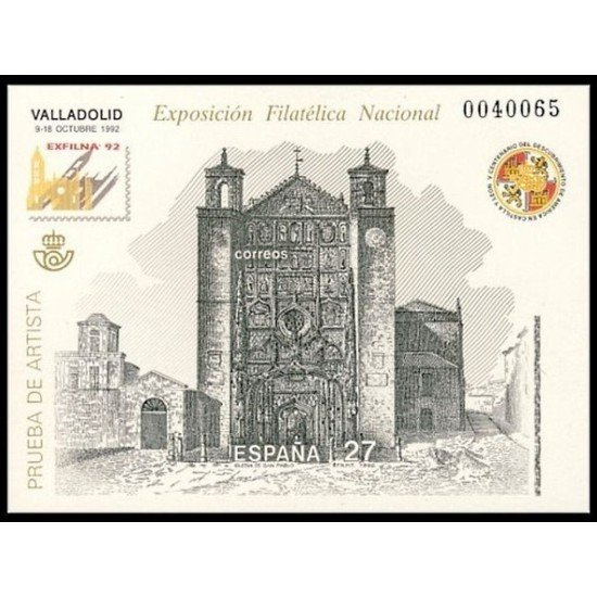 España Spain Prueba de lujo 27 1992 Exfilna 92 Valladolid España Spain Prueba de lujo 27 1992 Exfilna 92 Valladolid