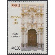 Perú 1056A 1995 Portadas de Lima Denatdo 13 1/2  x 13 MNH