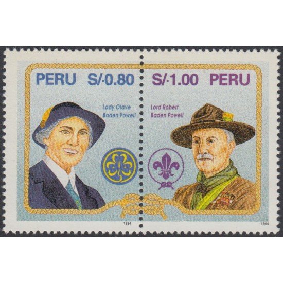Perú 1063/64 1995 Lady Olave Baden Powell Boy Scouts MNH Perú 1063/64 1995 Lady Olave Baden Powell Boy Scouts MNH