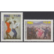 Perú 1065/66 1995 Expresiones Folclóricas danzas  MNH