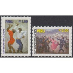 Perú 1065/66 1995 Expresiones Folclóricas danzas MNH Perú 1065/66 1995 Expresiones Folclóricas danzas MNH