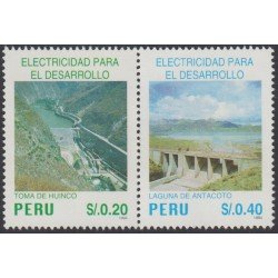 Perú 1069/70 1995 Toma de Huinco Laguna de Antacoto MNH Perú 1069/70 1995 Toma de Huinco Laguna de Antacoto MNH