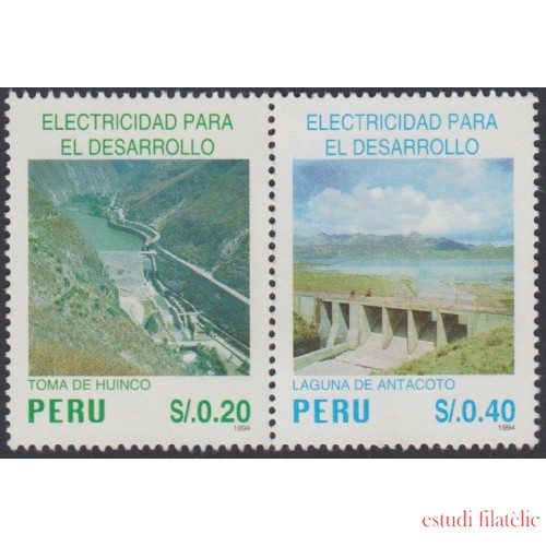 Perú 1069/70 1995 Toma de Huinco Laguna de Antacoto MNH