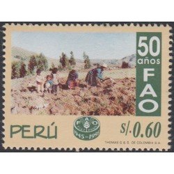 Perú 1073 1996 50 años de la FAO Organización por la alimentación MNH Perú 1073 1996 50 años de la FAO Organización por la alimentación MNH