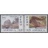 Perú 1076/77 1996 Upaep Lomas de Lachay Cocodrilo Negro de la Costa MNH