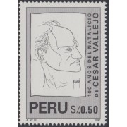 Perú 1084 1996 Centenario del nacimiento del poeta César Vallejo MNH