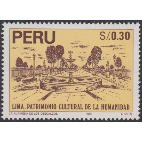 Perú 1085 1996 Lima Patrimonio Cultural de la Humanidad MNH Perú 1085 1996 Lima Patrimonio Cultural de la Humanidad MNH