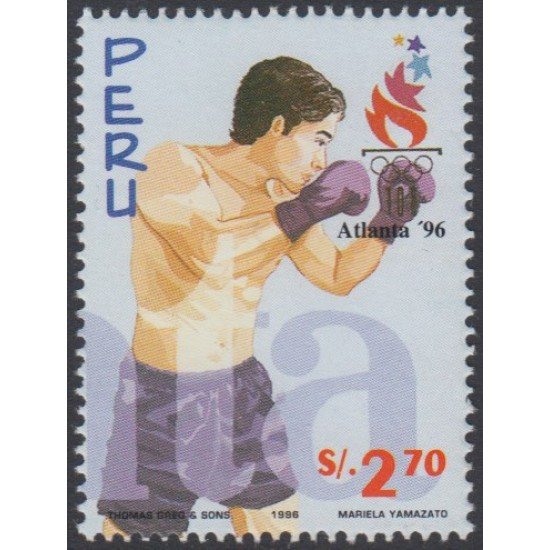 Perú 1095 1996 Juegos olímpicos Atlanta 96 OlympicGames Boxeo MNH Perú 1095 1996 Juegos olímpicos Atlanta 96 OlympicGames Boxeo MNH