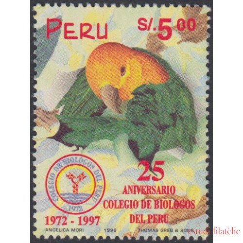 Perú 1097 1996 25 Aniversario del Colegio de Biólogos del Perú bird fauna  MNH