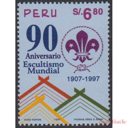 Perú 1099 1997 90 Aniversario de Escutilmo Mundial Scouts MNH