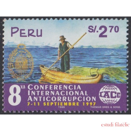 Perú 1100 1997 8ª Conferencia Internacional Anticorrupción barco ship MNH