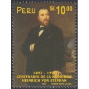 Perú 1104 1997 Centenario de la muerte de Heinrich von Stephan MNH