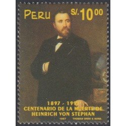 Perú 1104 1997 Centenario de la muerte de Heinrich von Stephan MNH Perú 1104 1997 Centenario de la muerte de Heinrich von Stephan MNH