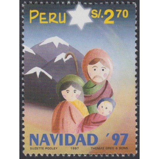 Perú 1122 1997 La Santa Familia Navidad cristhmas MNH Perú 1122 1997 La Santa Familia Navidad cristhmas MNH