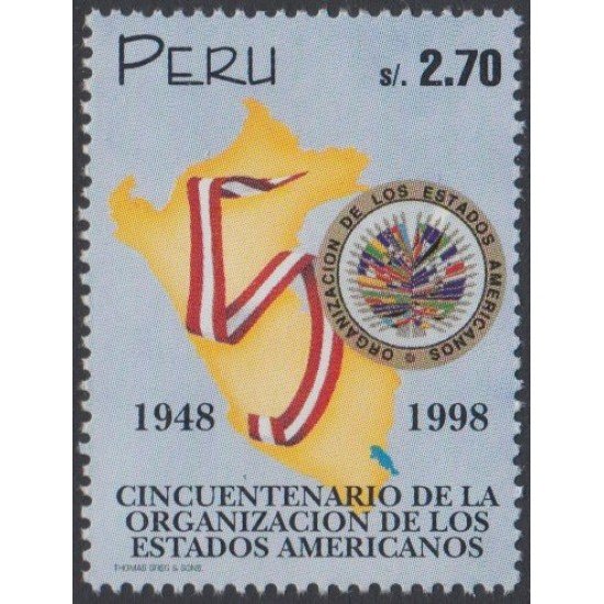 Perú 1126 1998 50 Años de la organización de los Estados Americanos MNH Perú 1126 1998 50 Años de la organización de los Estados Americanos MNH