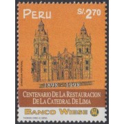 Perú 1129 1998 Centenario de la restauración de la Catedral de Lima MNH