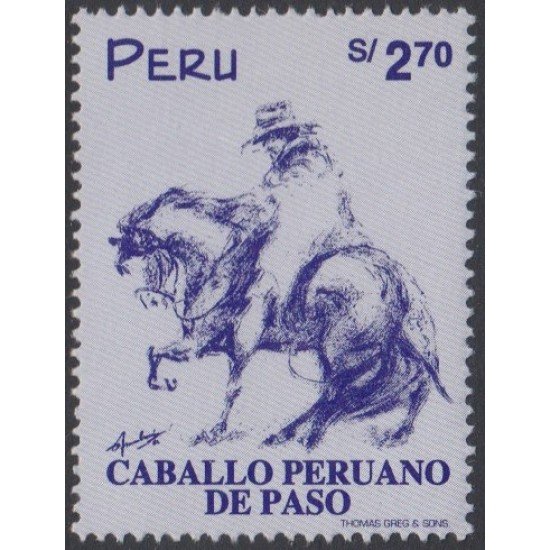 Perú 1130 1998 Caballo peruano de paso horse MNH Perú 1130 1998 Caballo peruano de paso horse MNH