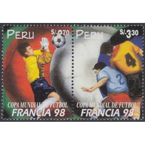 Perú 1131/32 1998 Copa mundial de fútbol de Francia football MNH Perú 1131/32 1998 Copa mundial de fútbol de Francia football MNH