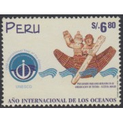 Perú 1142 1998 Año Internacional de los Océanos barco ship  MNH