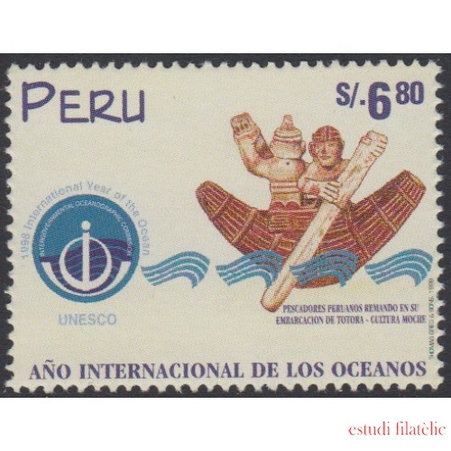 Perú 1142 1998 Año Internacional de los Océanos barco ship  MNH