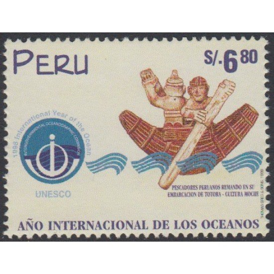 Perú 1142 1998 Año Internacional de los Océanos barco ship MNH Perú 1142 1998 Año Internacional de los Océanos barco ship MNH