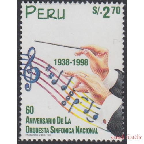 Perú 1143 1998 60 Aniversario de la Orquesta Sinfónica Nacional música music  MNH