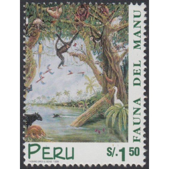 Perú 1145 1998 Fauna del Manu MNH Perú 1145 1998 Fauna del Manu MNH