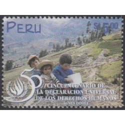 Perú 1157 1998 50 Años de la declaración universal de los derechos humanos MNH Perú 1157 1998 50 Años de la declaración universal de los derechos humanos MNH