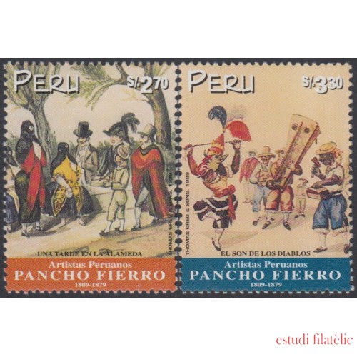 Perú 1161/62 1999 Artistas Peruanos Pancho Fierro MNH
