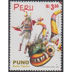 Perú 1167 1999 Bailes típicos Diablada MNH Perú 1167 1999 Bailes típicos Diablada MNH