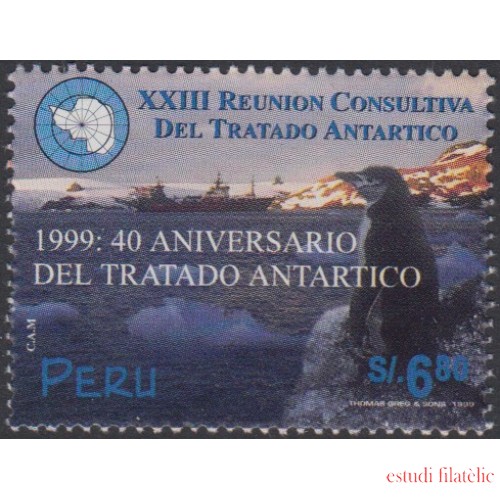Perú 1191 1999 40 Aniversario del tratado Antártico fauna bird MNH