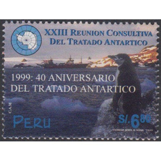 Perú 1191 1999 40 Aniversario del tratado Antártico fauna bird MNH Perú 1191 1999 40 Aniversario del tratado Antártico fauna bird MNH