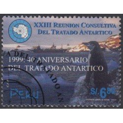 Perú 1191 1999 40 Aniversario del tratado Antártico fauna bird Usado Perú 1191 1999 40 Aniversario del tratado Antártico fauna bird Usado