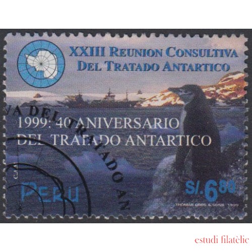 Perú 1191 1999 40 Aniversario del tratado Antártico fauna bird Usado