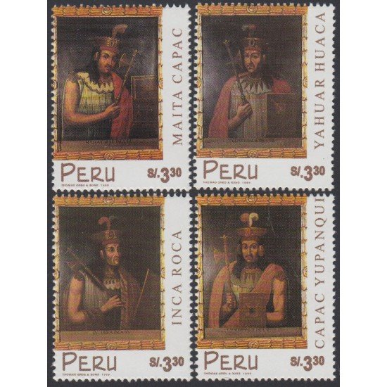 Perú 1196/99 1999 Emperadores Incas MNH Perú 1196/99 1999 Emperadores Incas MNH
