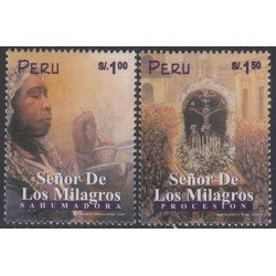 Perú 1209/10 1999 Señor de los milagros sanadora procesión MNH Perú 1209/10 1999 Señor de los milagros sanadora procesión MNH