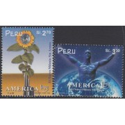 Perú 1211/12 1999 UPAEP El nuevo milenio sin armas MNH