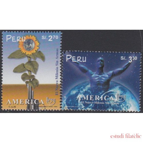 Perú 1211/12 1999 UPAEP El nuevo milenio sin armas MNH
