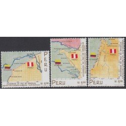 Perú 1214/16 1999 Acuerdos de paz de Brasilia MNH Perú 1214/16 1999 Acuerdos de paz de Brasilia MNH